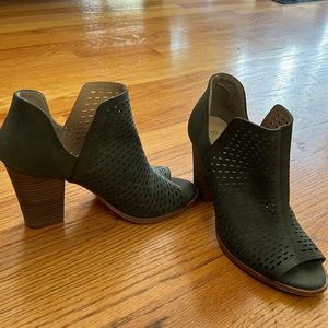 Open toe booties